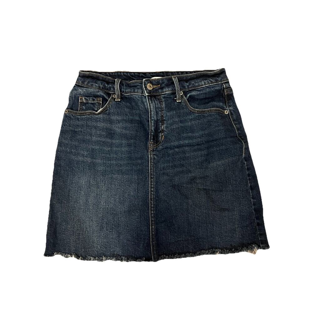 Old Navy Y2K Blue Jean Skirt 4 Fraying